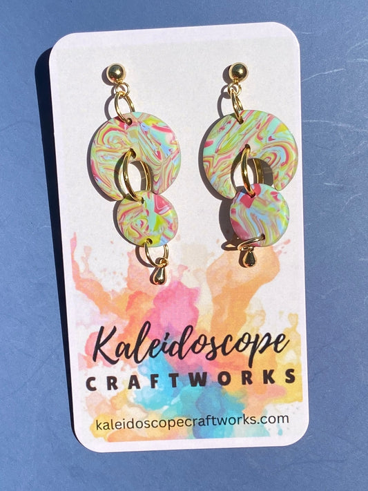 A modern design with a touch of elegance—these earrings add a refined pop of color to any ensemble #100